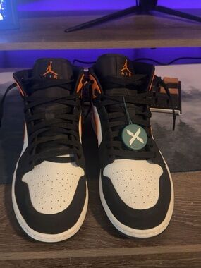 Jordan Sneakers in Black, White & Orange